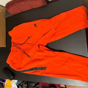 (TWO) nike tech pants size medium lobster red and maroon